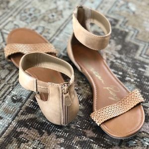 American Rag Woven Ankle Strap Sandals - size 8